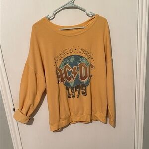 AC/DC World Tour 1978 Yellow Sweatshirt